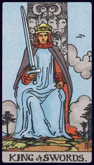 könig der schwerter tarot bedeutung: König mit aufrechtem Schwert, Schmetterlinge/Wind – Logik, Urteilskraft, Wahrheit